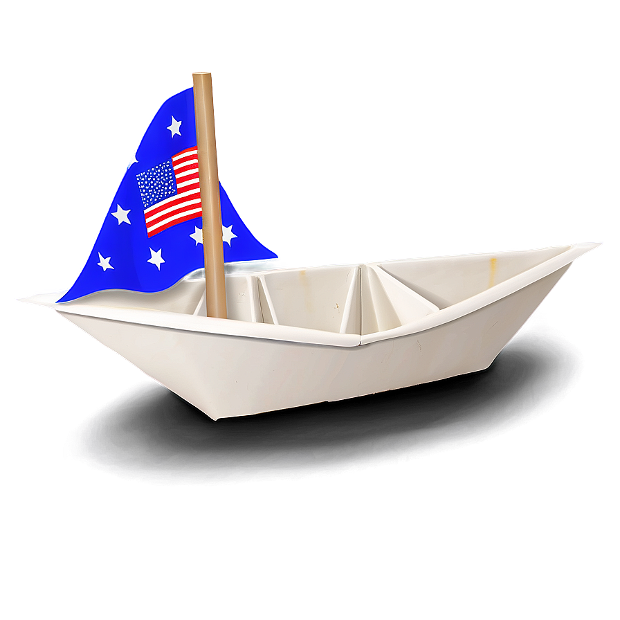 Paper Boat With Flag Png Hem