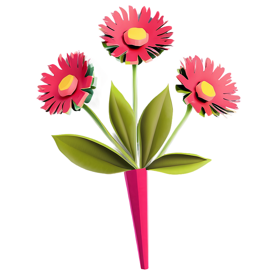 Paper Flower Bouquet Png 06122024