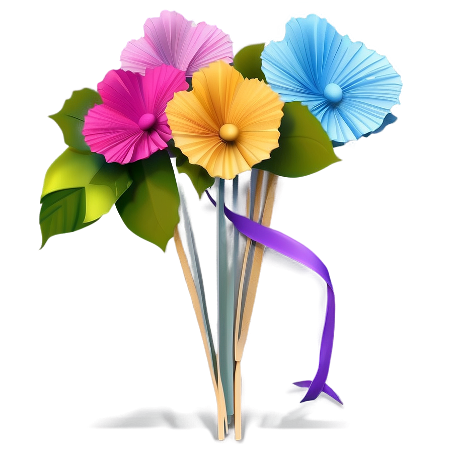 Paper Flower Bouquet Png 55