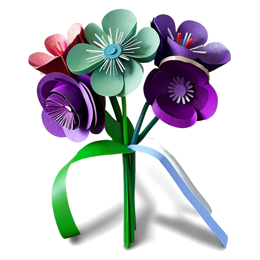 Paper Flower Bouquet Png 78