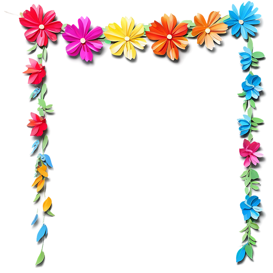 Paper Flower Garland Png Jjt