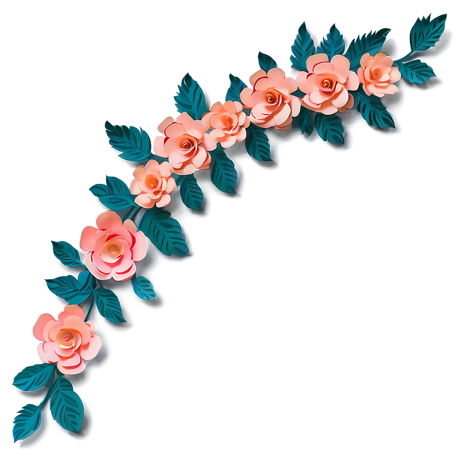 Paper Flower Garland Png Wif