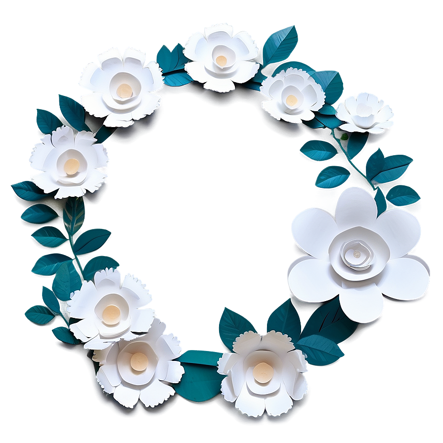 Paper Flower Wreath Diy Png 05242024