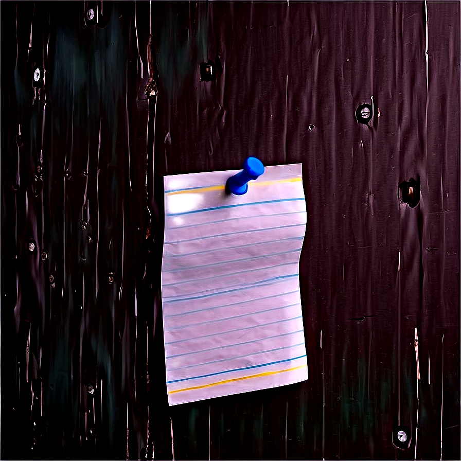 Paper Note Taped To Wall Png 06282024