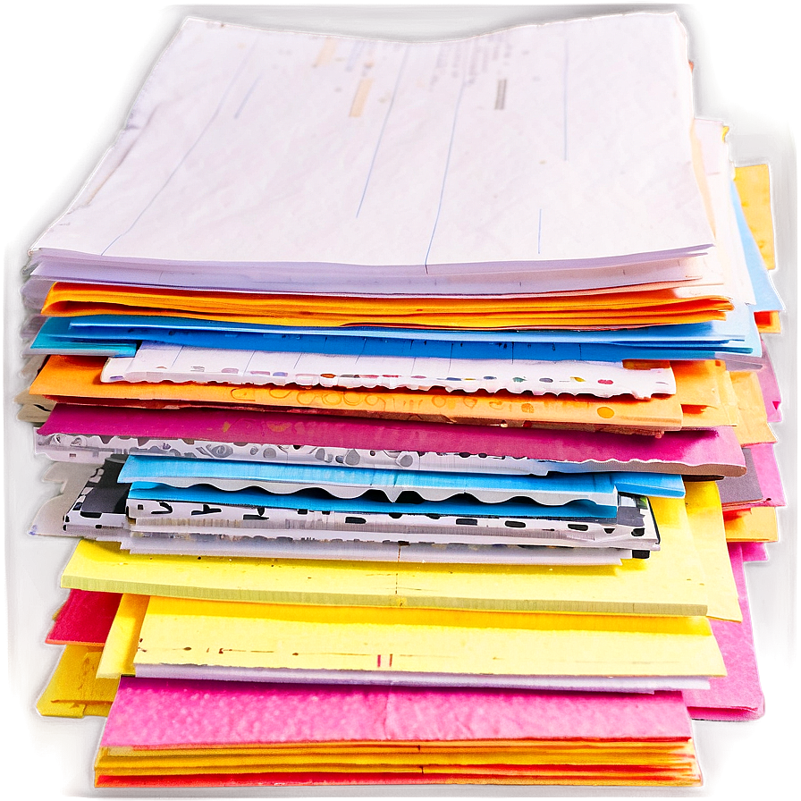 Paper Stack Top View Png Lkv49