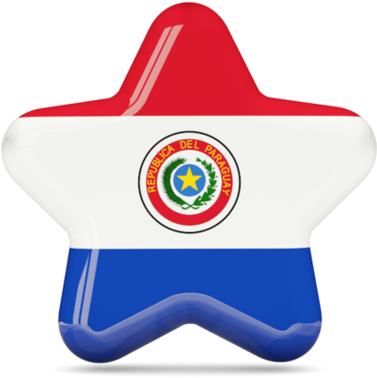 Paraguay Flag Star Shape