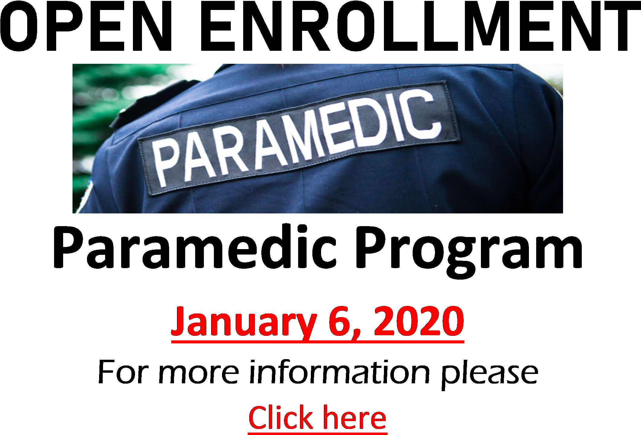 Paramedic Program Enrollment Advertisement