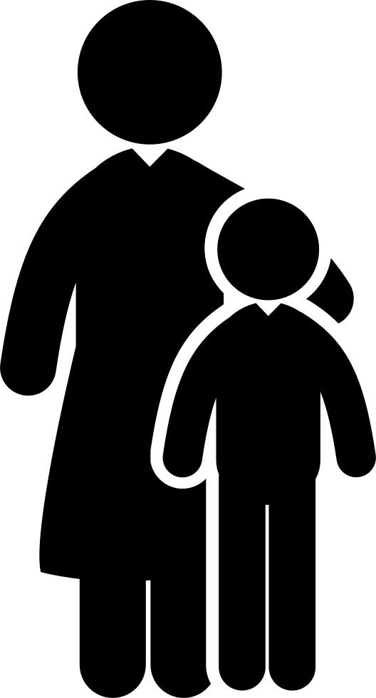 Parent Child Silhouette Graphic