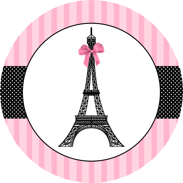 Paris Eiffel Tower Pink Bow Graphic