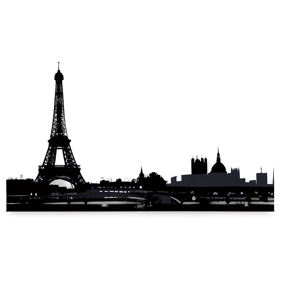 Paris Skyline Silhouette Png Pdu