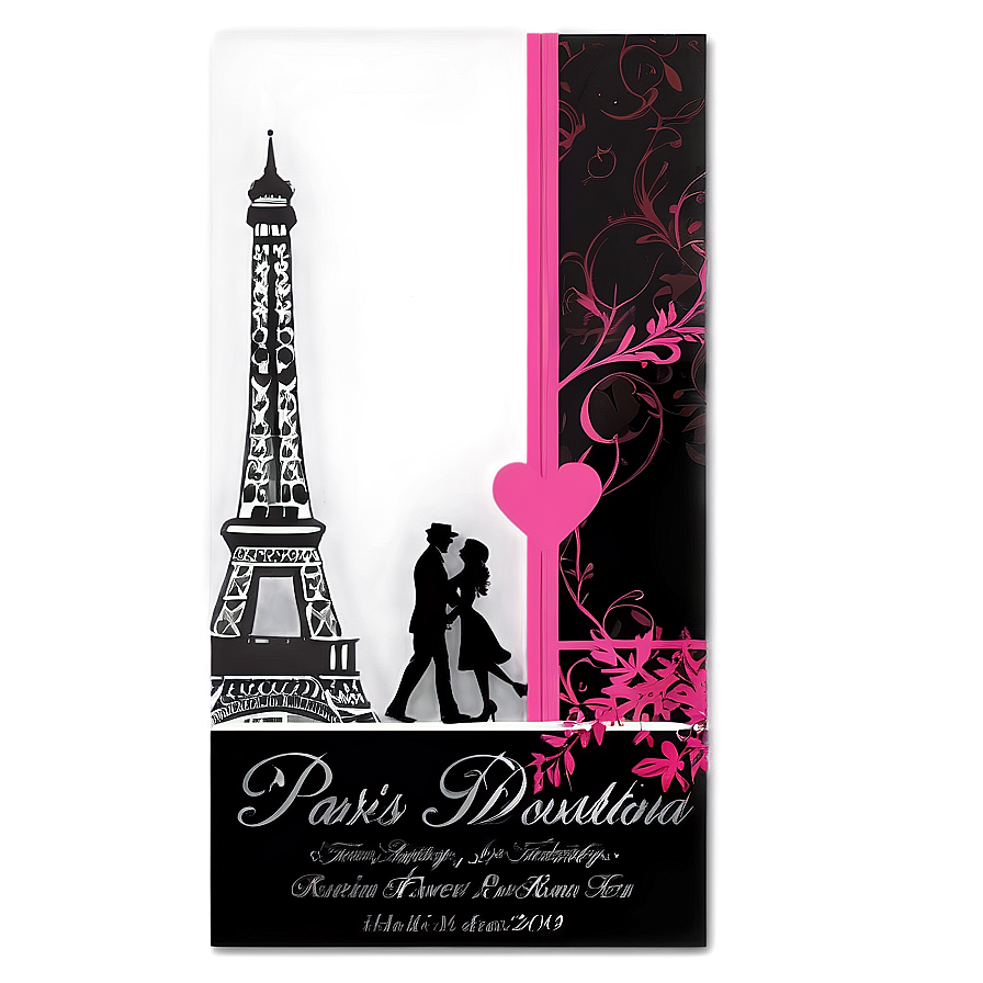 Paris Themed Wedding Invitation Png Liq28