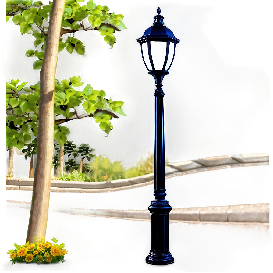 Park Path Light Post Png 4