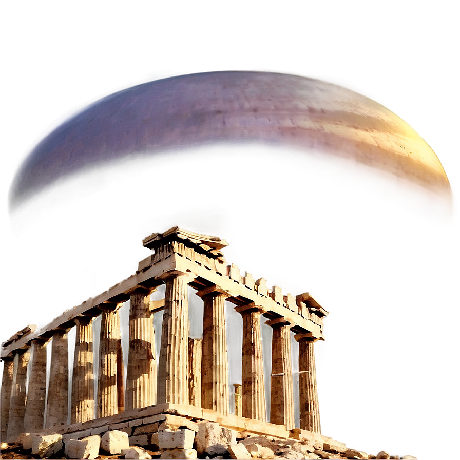 Parthenon At Sunset Png Blp16