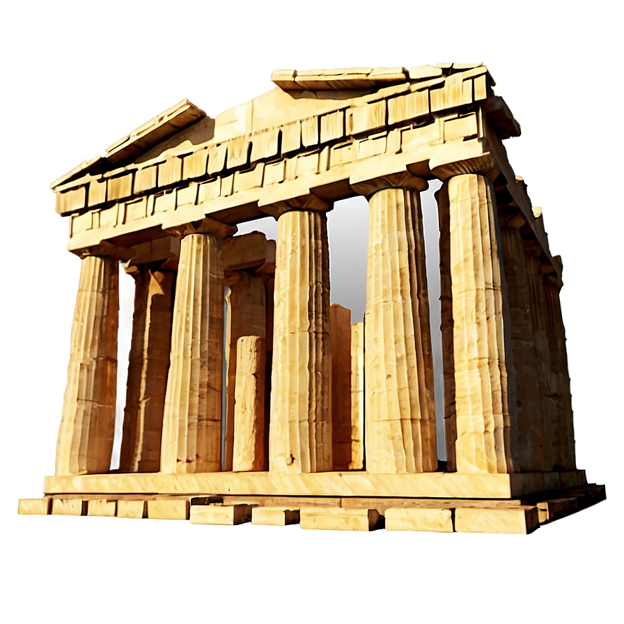 Parthenon At Sunset Png Hul