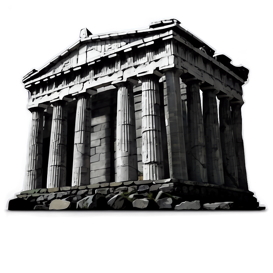 Parthenon Black And White Png Yve