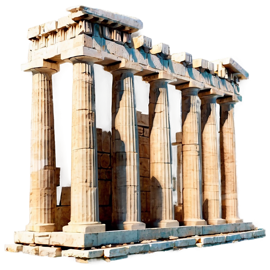 Parthenon During Sunset Png Kps