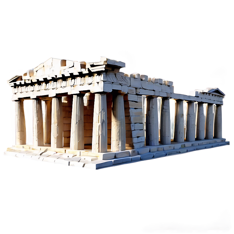 Parthenon Ruins Sketch Png 60