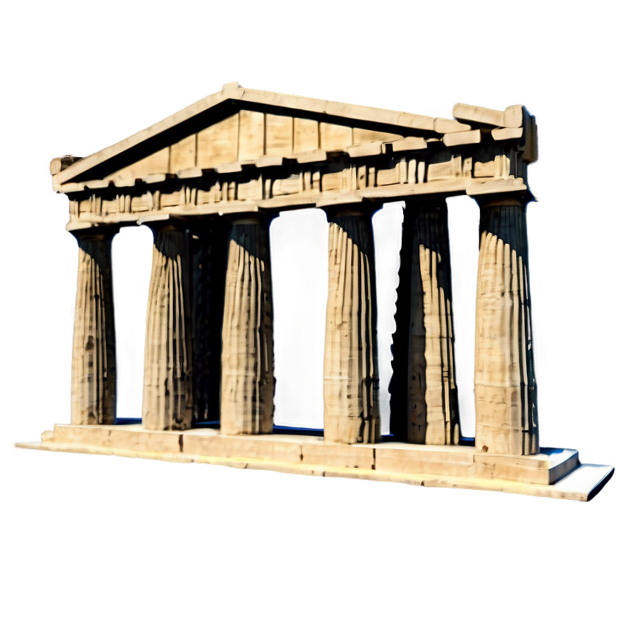 Parthenon Under Blue Sky Png 06252024