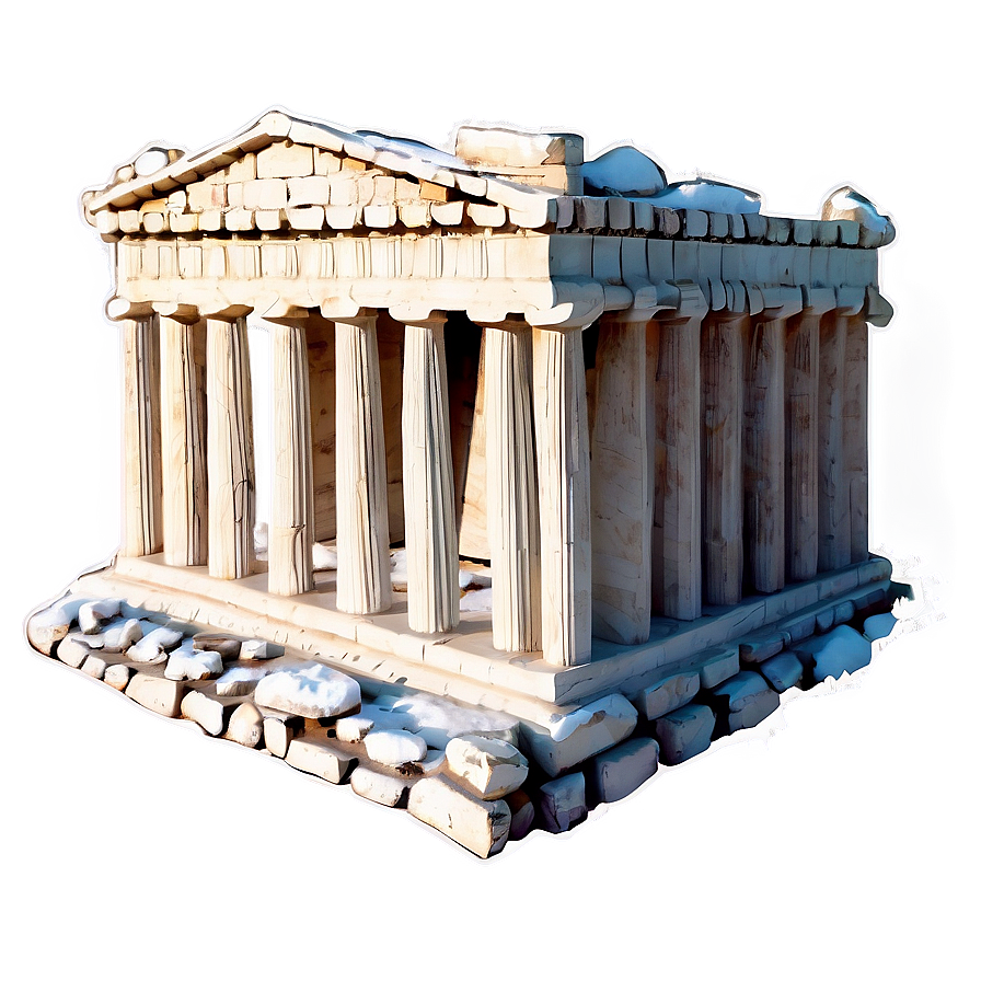 Parthenon Winter Scene Png 06252024