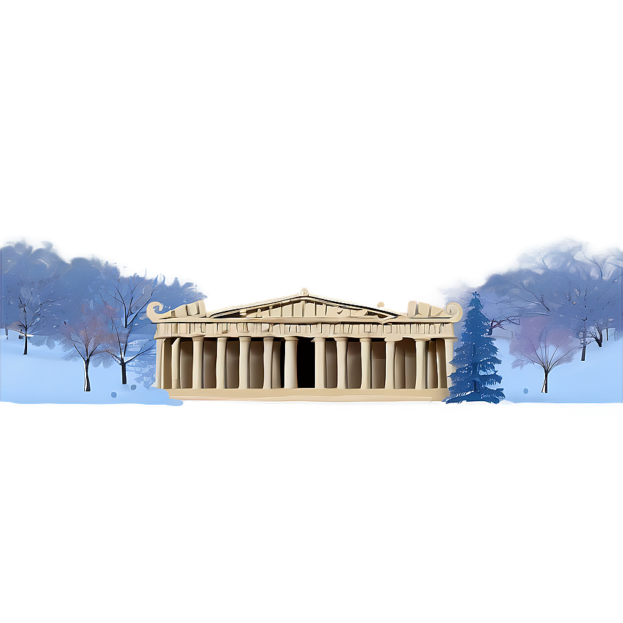 Parthenon Winter Scene Png 38