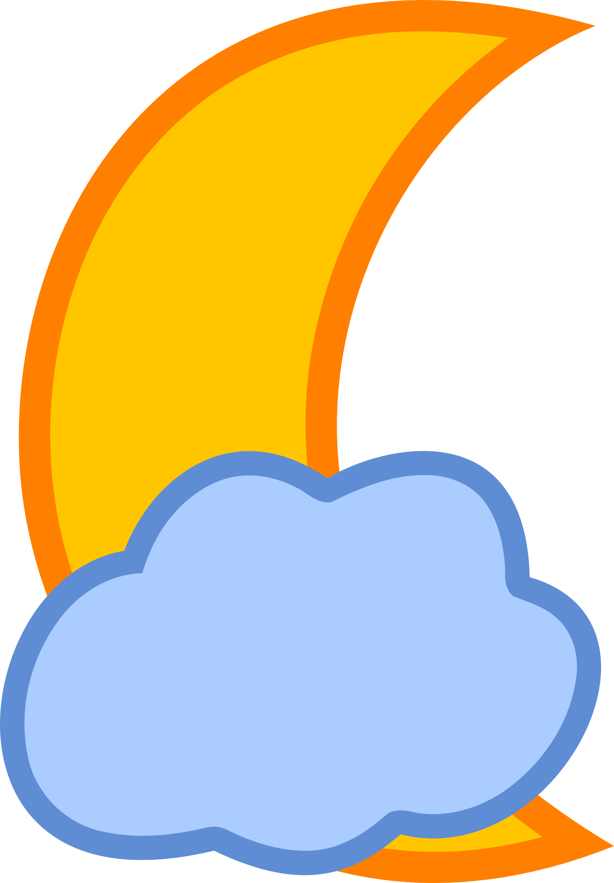 Partly Cloudy Night Clipart