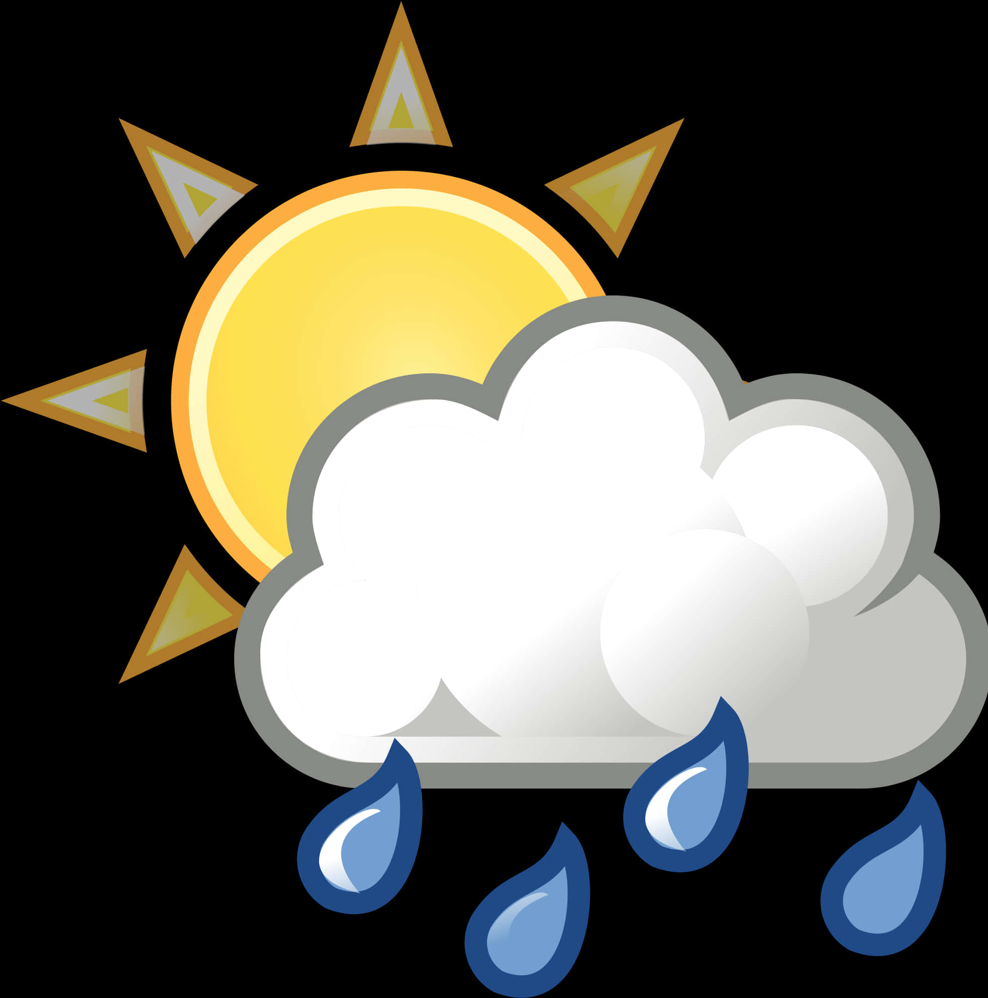 Partly Cloudy With Rainand Sunshine