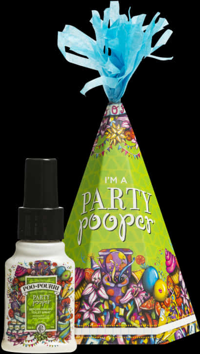 Party Hatand Poo Pourri Bottle