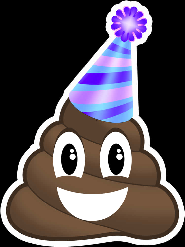 Party Poop Emojiwith Hat