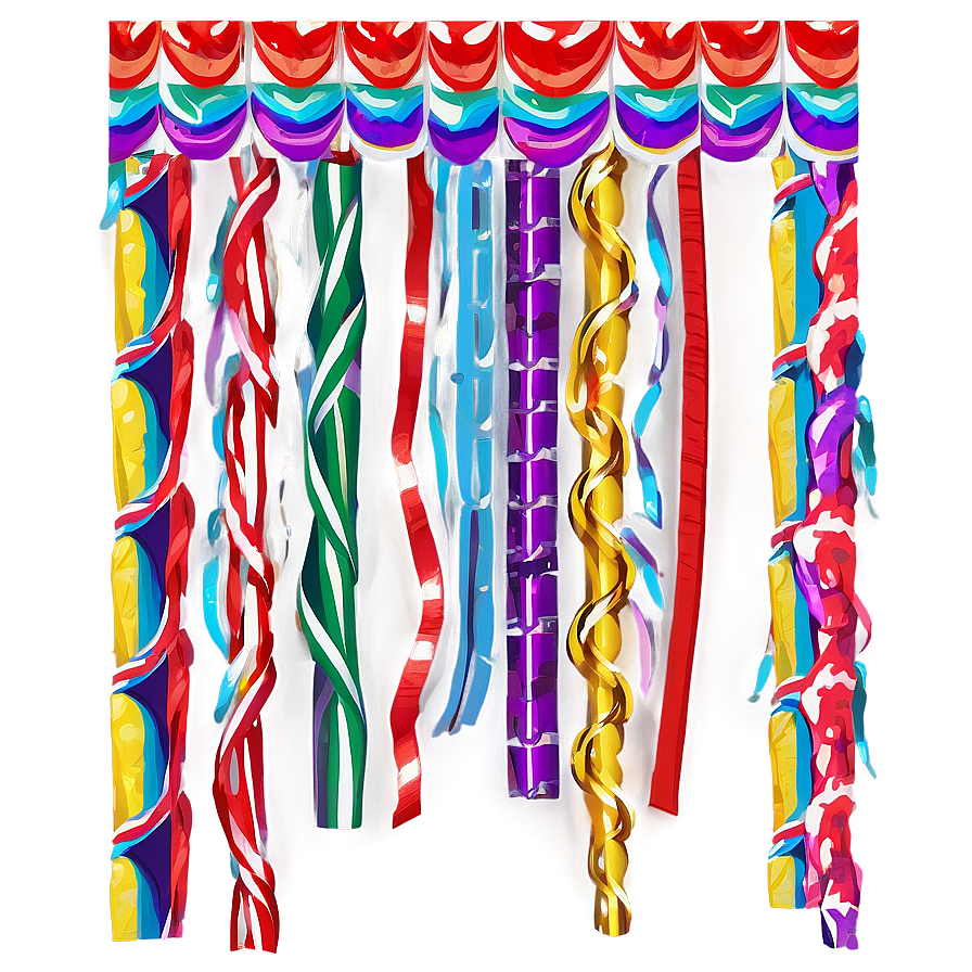 Party Streamers Curtain Png 06282024