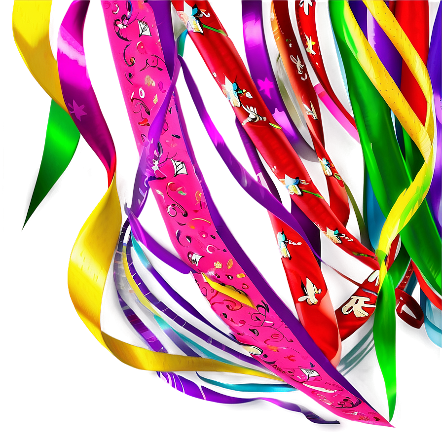 Party Streamers Design Png 06282024