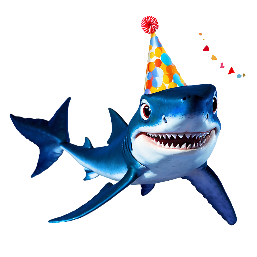 Party Time Birthday Shark Png 06292024