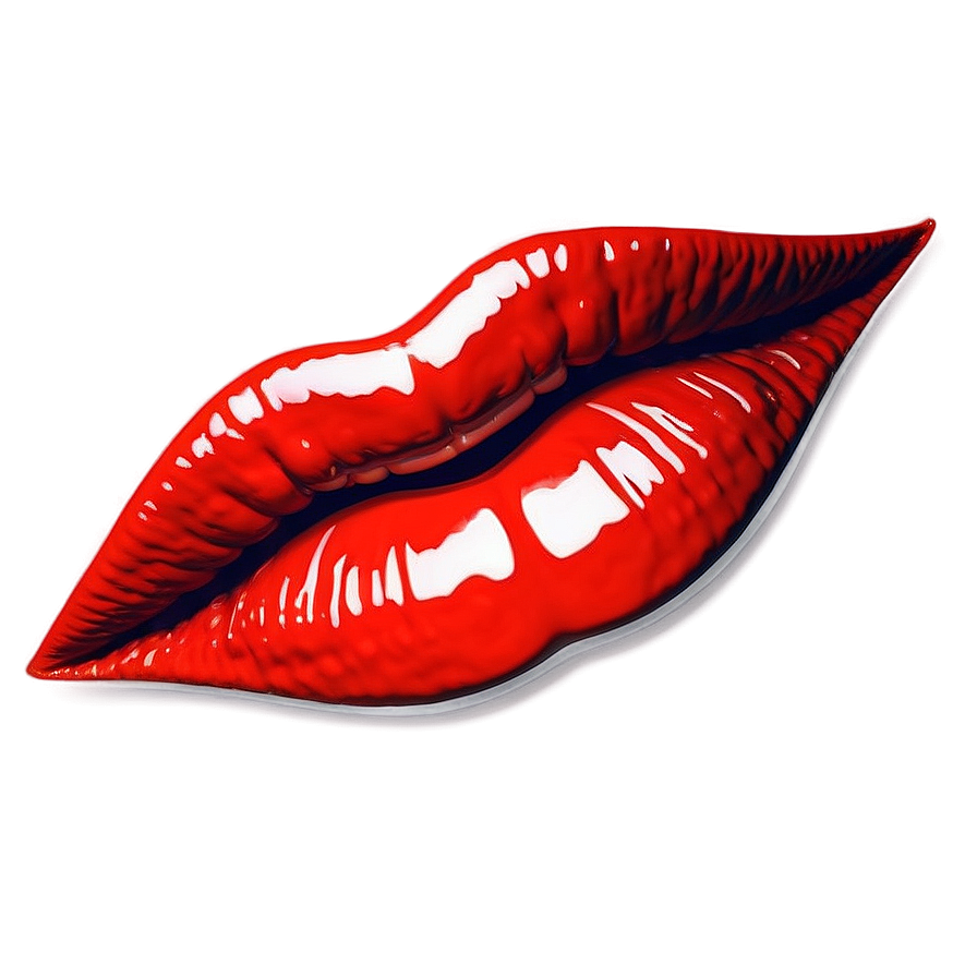 Passionate Red Lips Design Png Utn