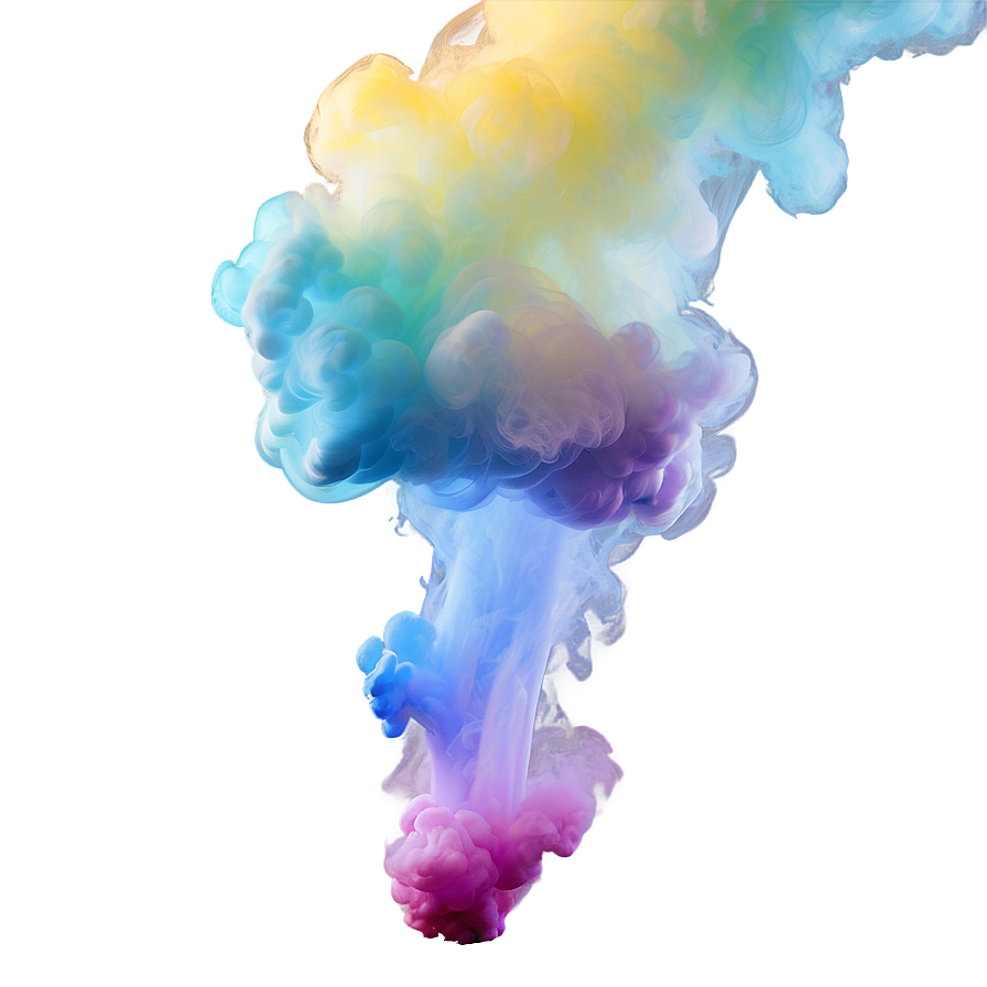 Pastel Color Smoke Splash Png Qbh