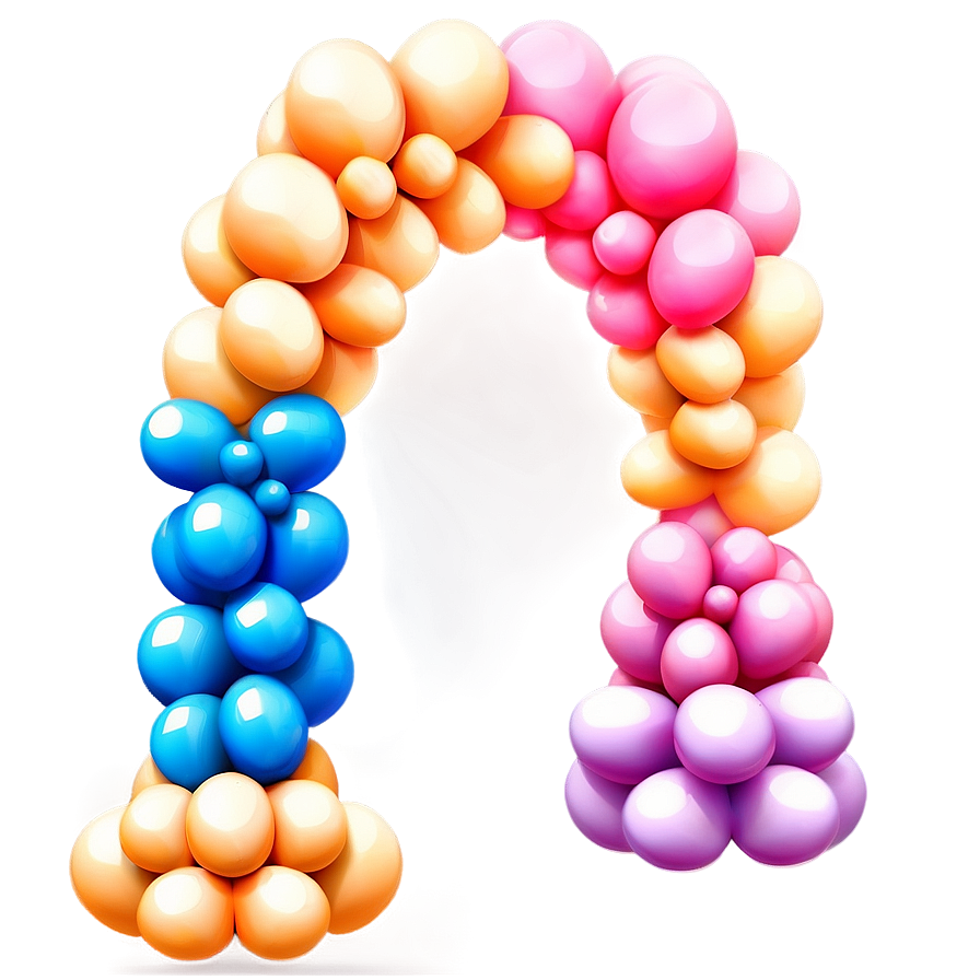 Pastel Colors Balloon Arch Png Wad