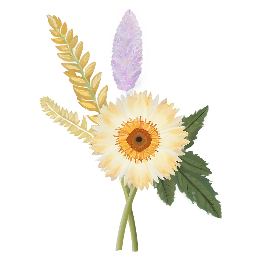 Pastel Indie Flower Arrangement Png 79