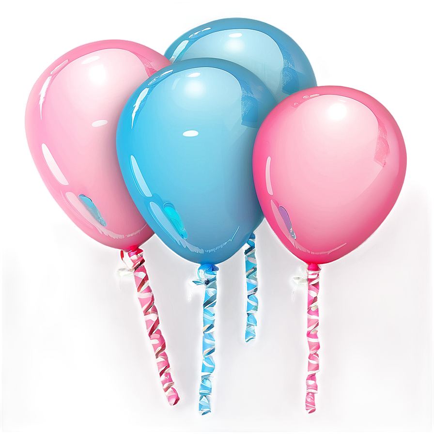 Pastel Pink Balloons Set Png 06122024