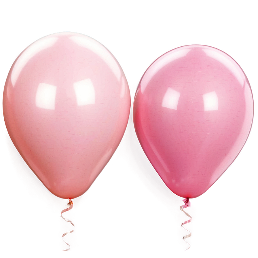 Pastel Pink Balloons Set Png Eou73