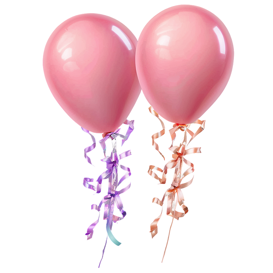 Pastel Pink Balloons Set Png Xnh50