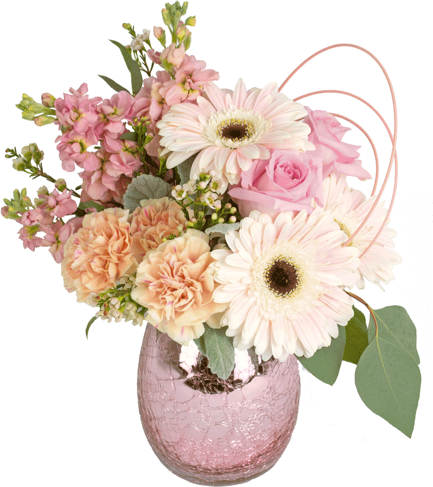 Pastel Pink Birthday Flower Bouquet