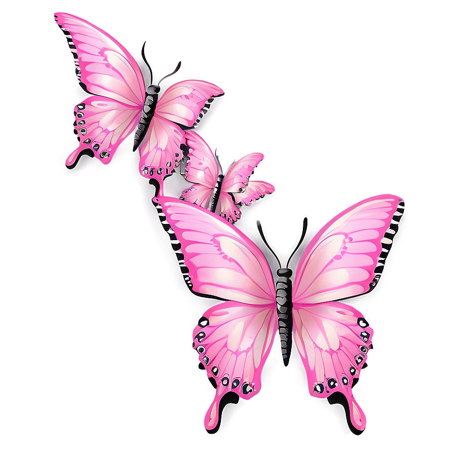 Pastel Pink Butterfly Clip Png Kql