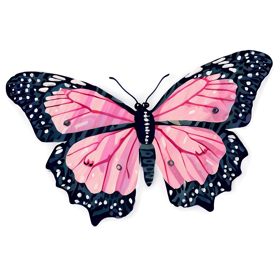 Pastel Pink Butterfly Clip Png Pev