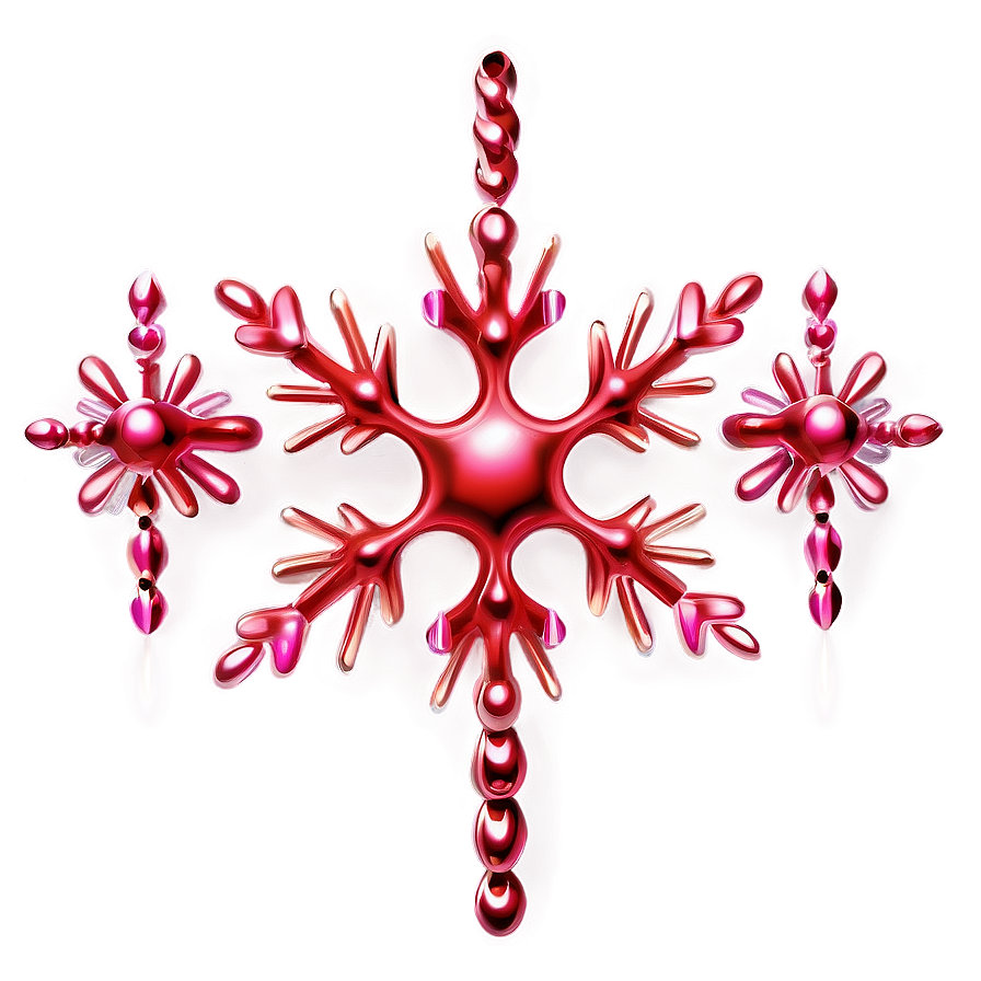 Pastel Red Snowflake Png Arv