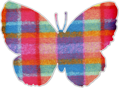 Patchwork Butterfly Artwork