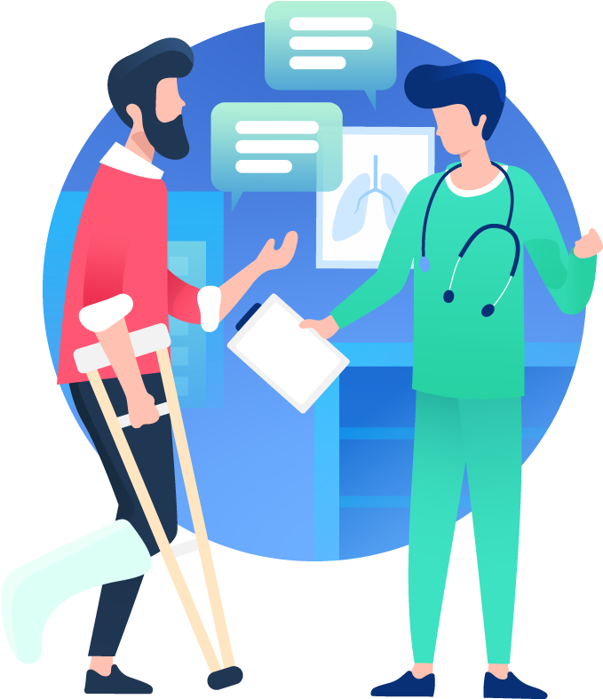 Patient Consultation With Doctor Illustration