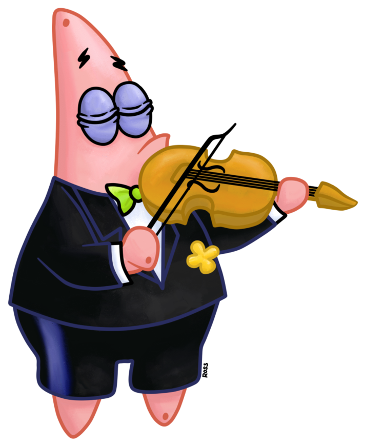 Patrick Star Violinist Cartoon