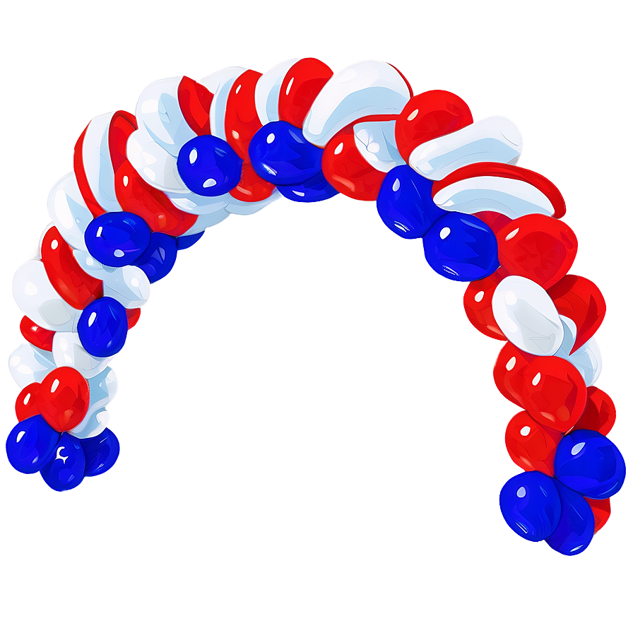 Patriotic Balloon Arch For Independence Day Png 69