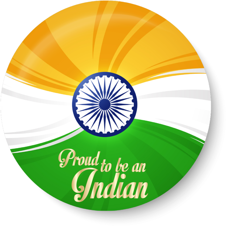 Patriotic Indian Flag Badge