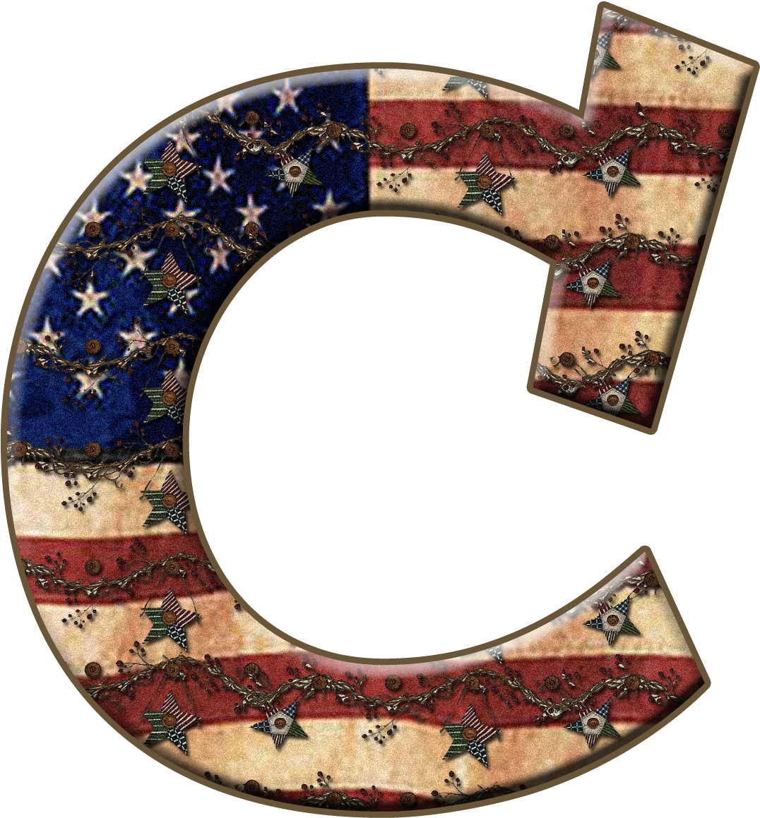 Patriotic Letter C Design