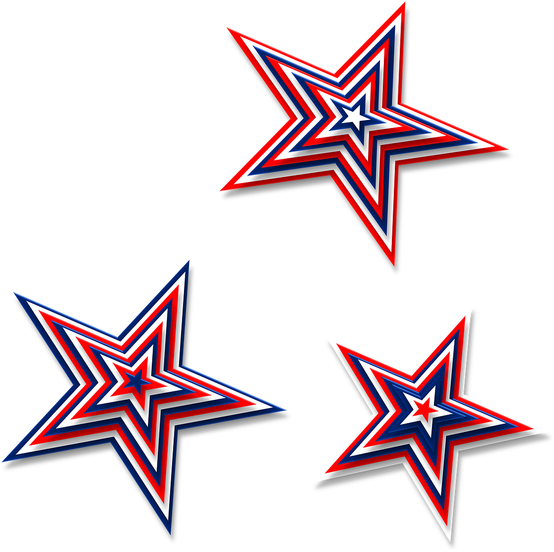 Patriotic Red White Blue Stars