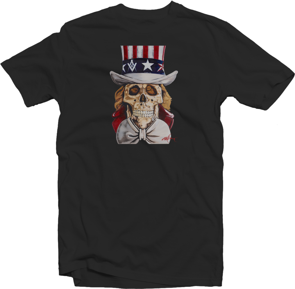 Patriotic Skull T Shirt Design